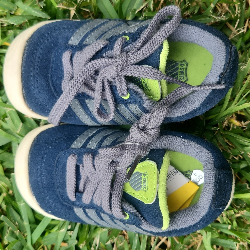 New Infants K-Swiss Navy and Gray Sneakers Size 5 Baby